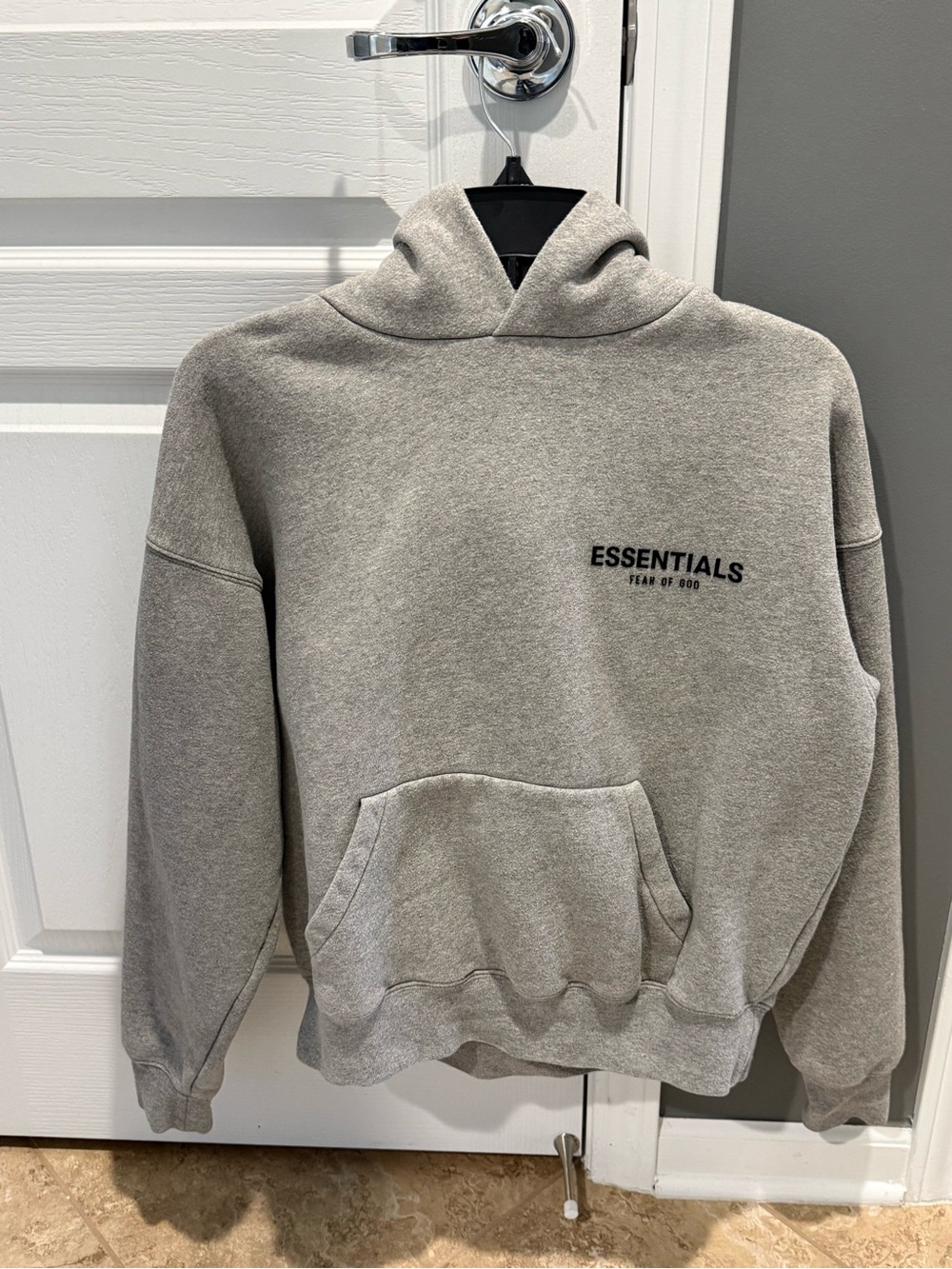 Essentials Fear of God Gray Pullover Hoodie